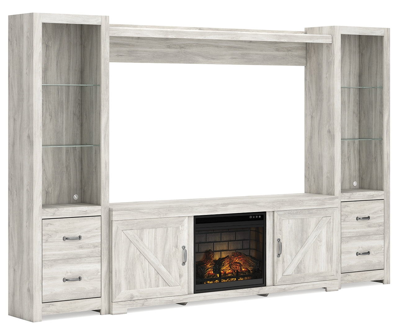 Bellaby 4-Piece Entertainment Center with Electric Fireplace