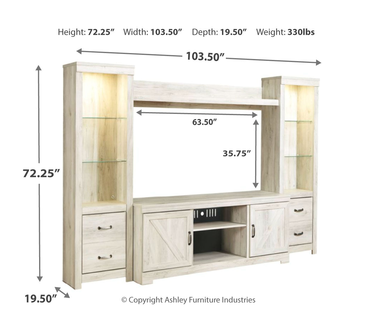 Bellaby 4-Piece Entertainment Center