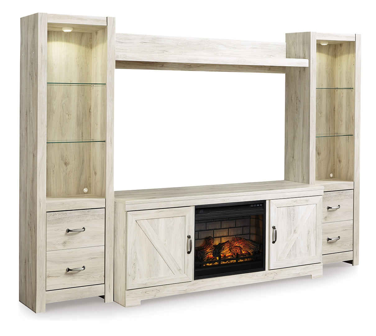 Bellaby 4-Piece Entertainment Center with Electric Fireplace