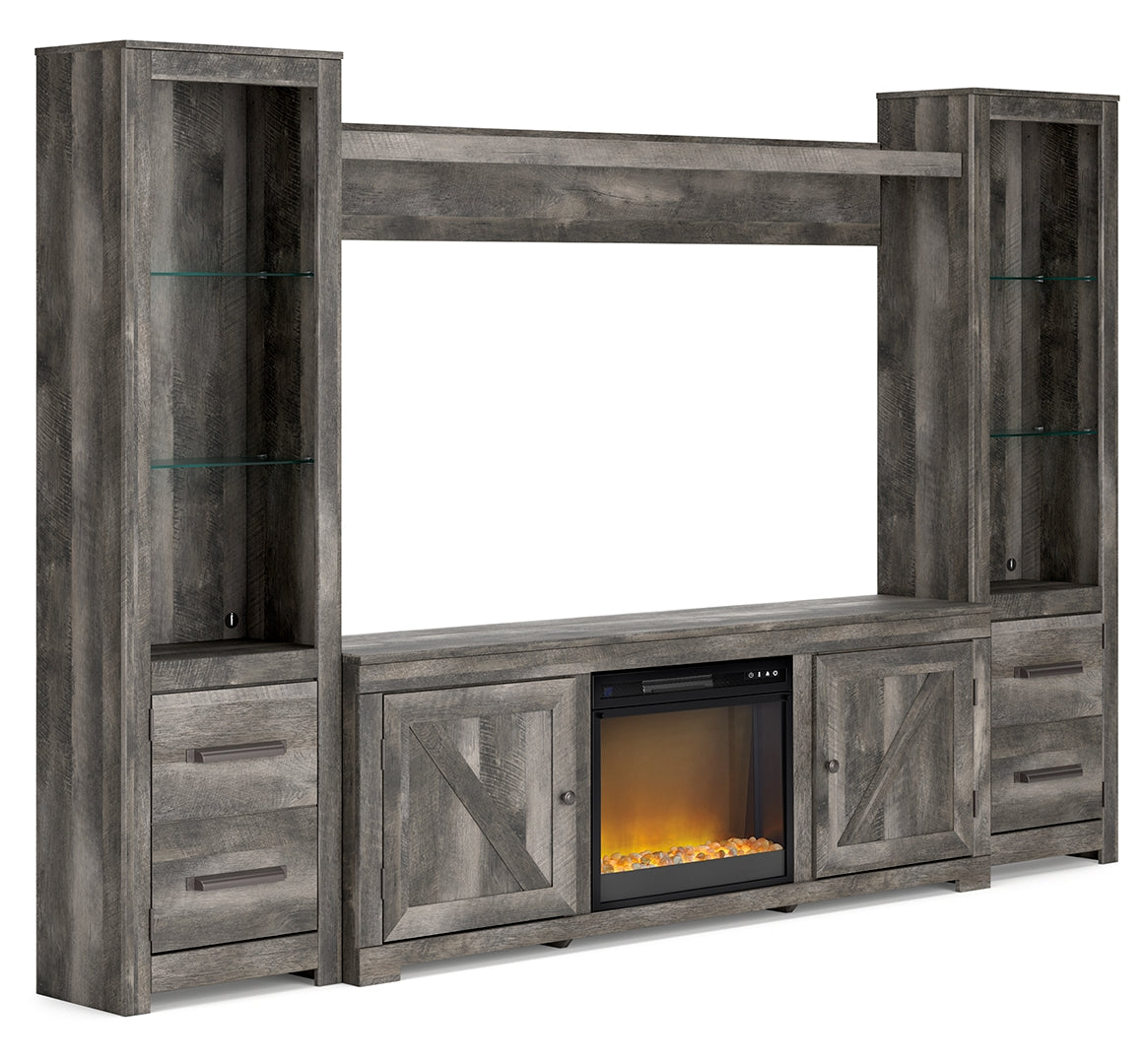 Wynnlow 4-Piece Entertainment Center with Electric Fireplace