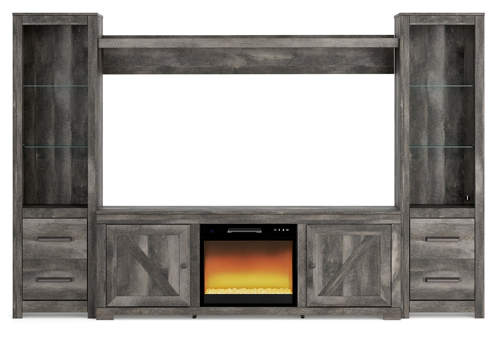 Wynnlow 4-Piece Entertainment Center with Electric Fireplace