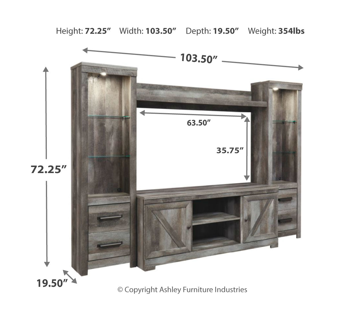 Wynnlow 4-Piece Entertainment Center