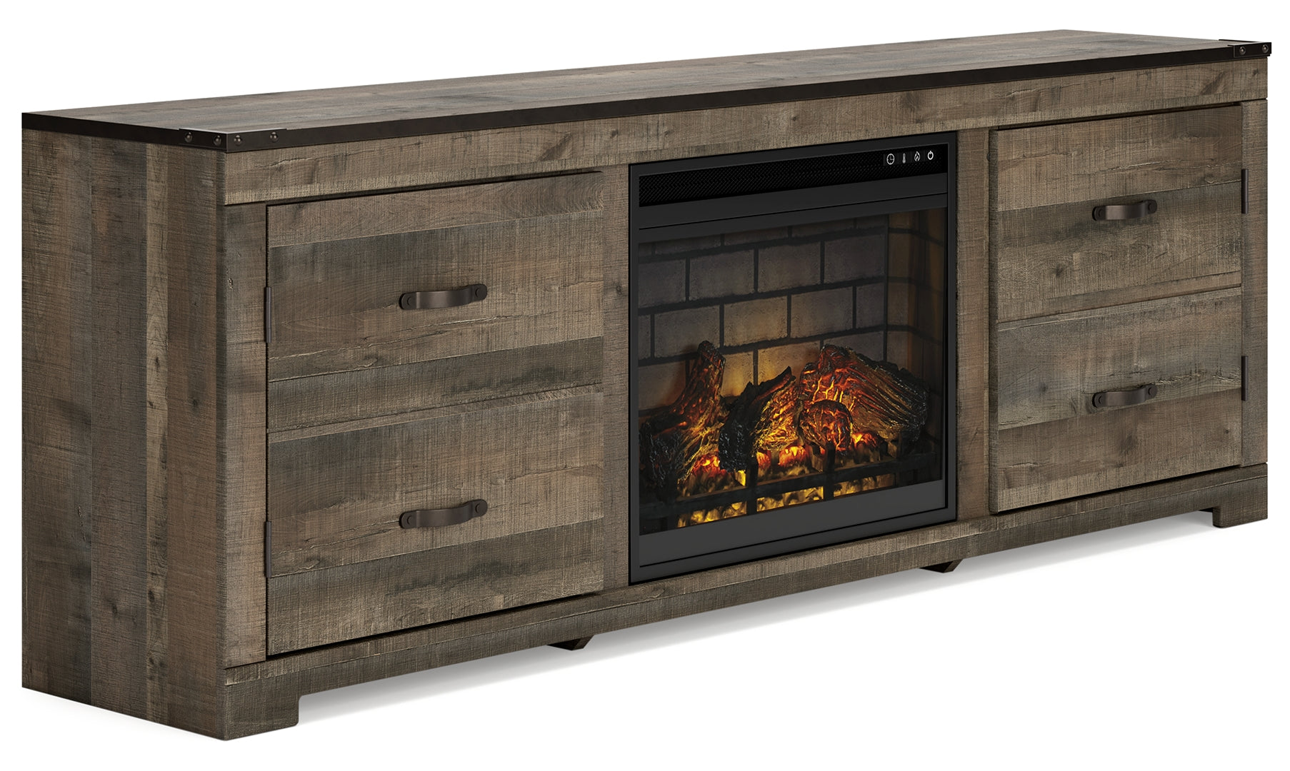 Trinell 63" TV Stand with Electric Fireplace