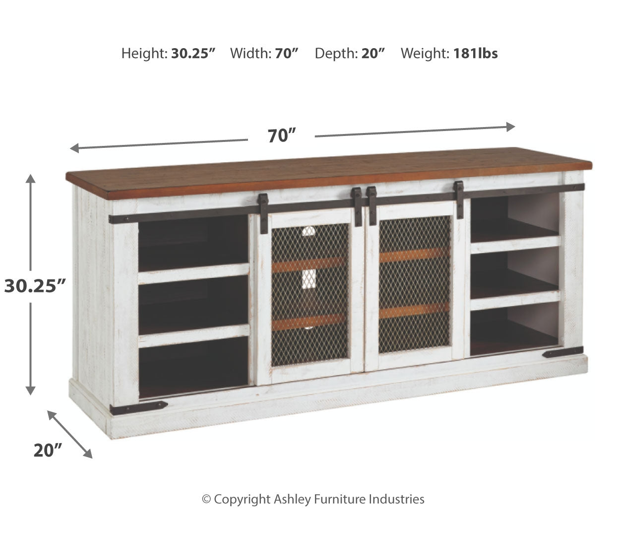 Wystfield 70" TV Stand