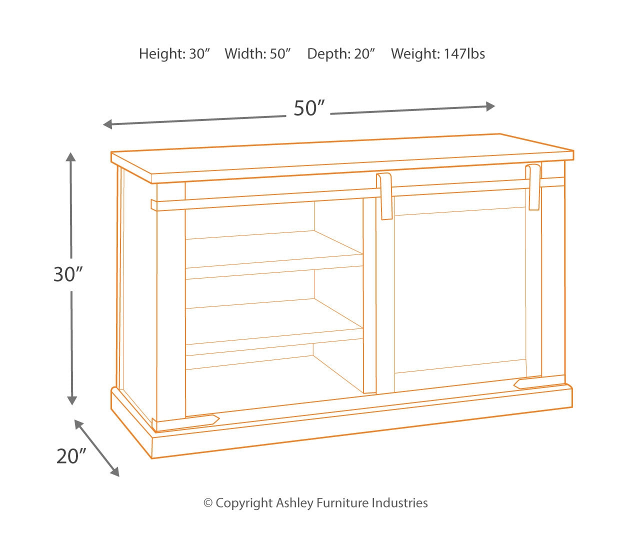 Budmore 50" TV Stand