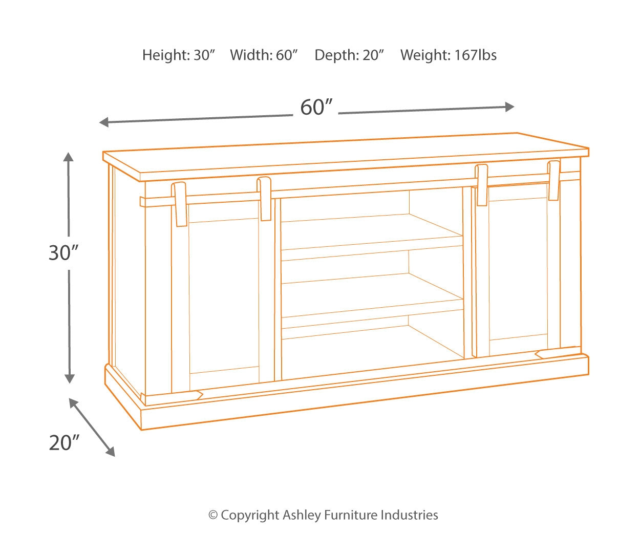 Budmore 60" TV Stand