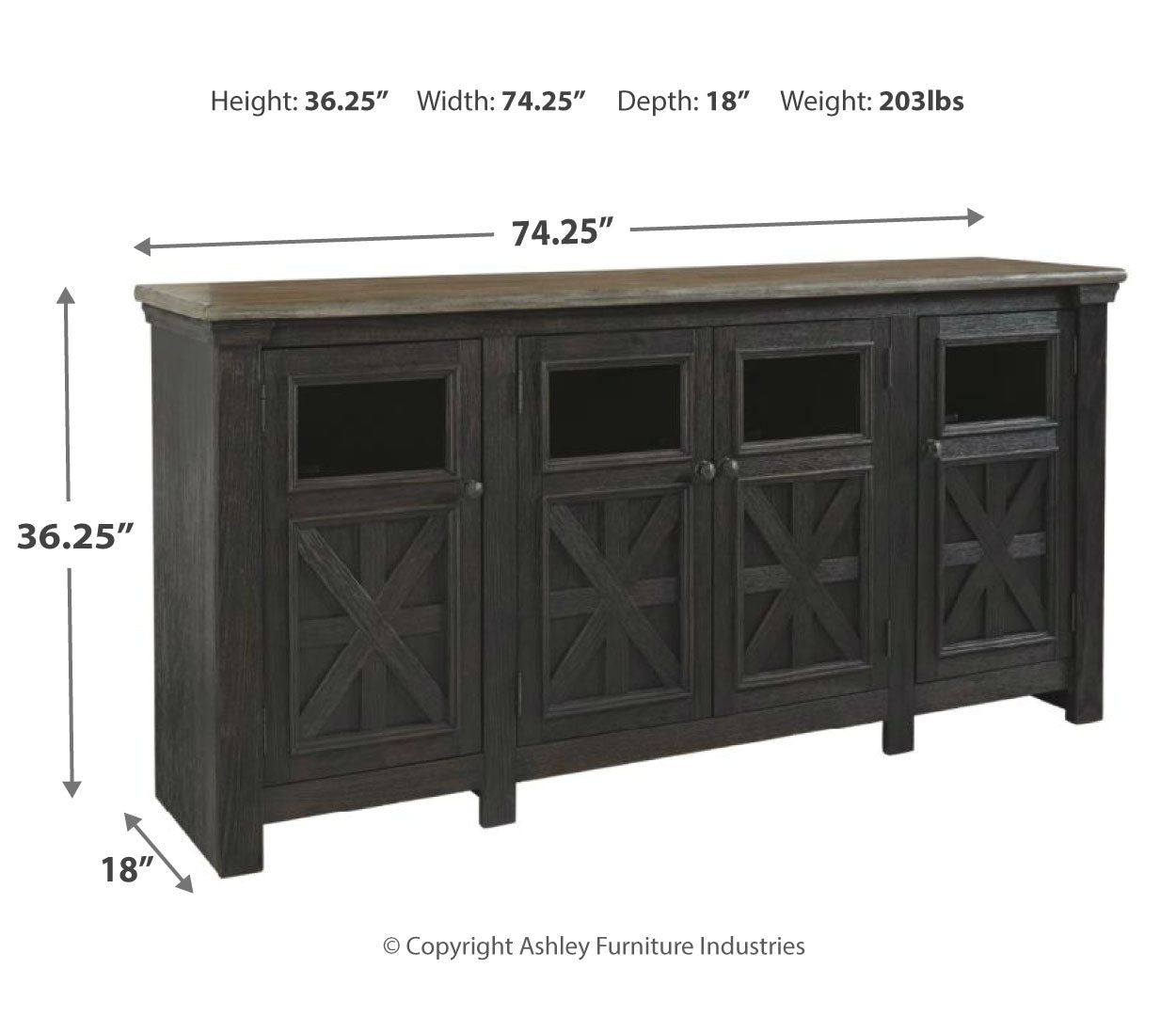 Tyler Creek 74" TV Stand