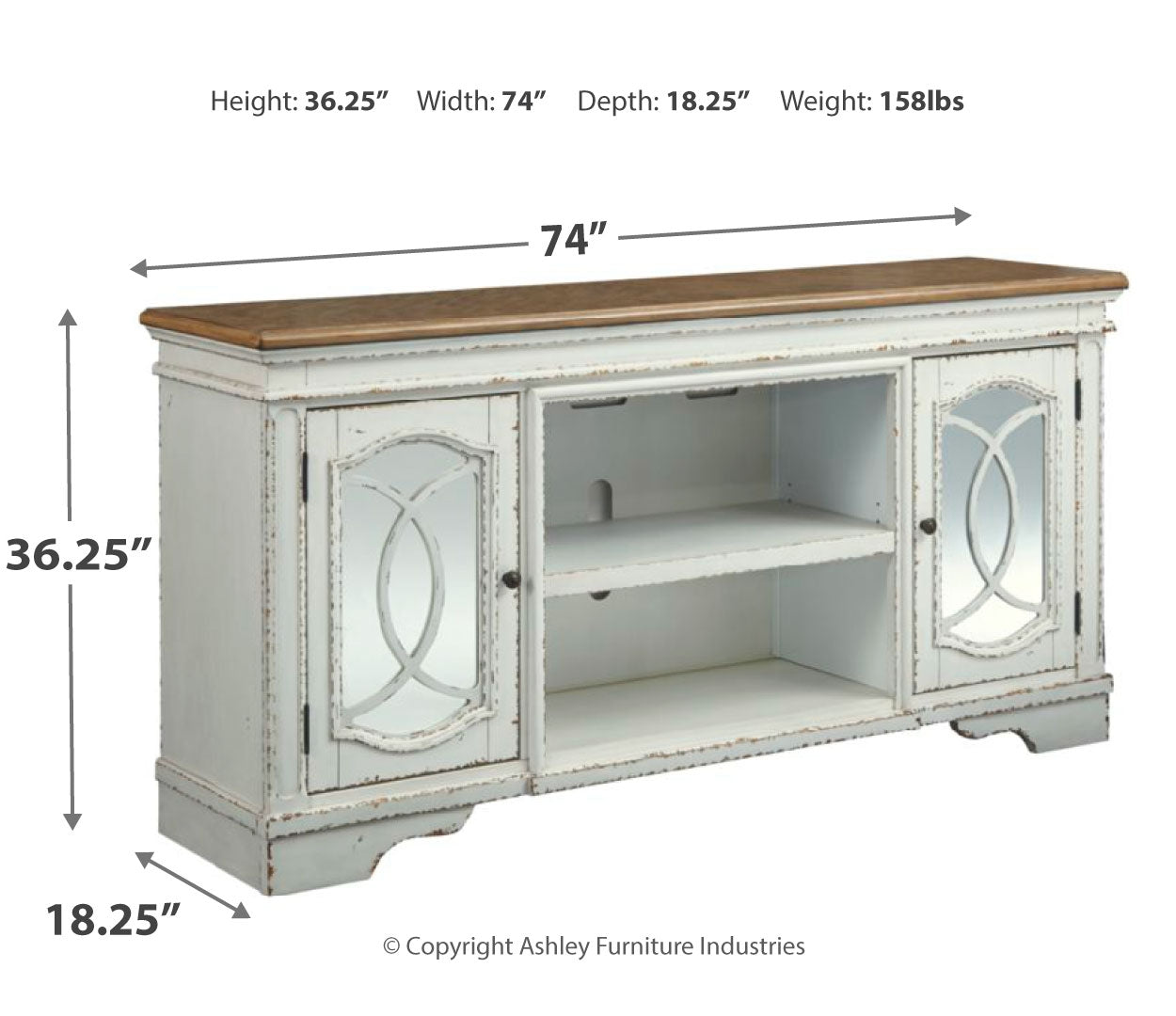 Realyn 74" TV Stand