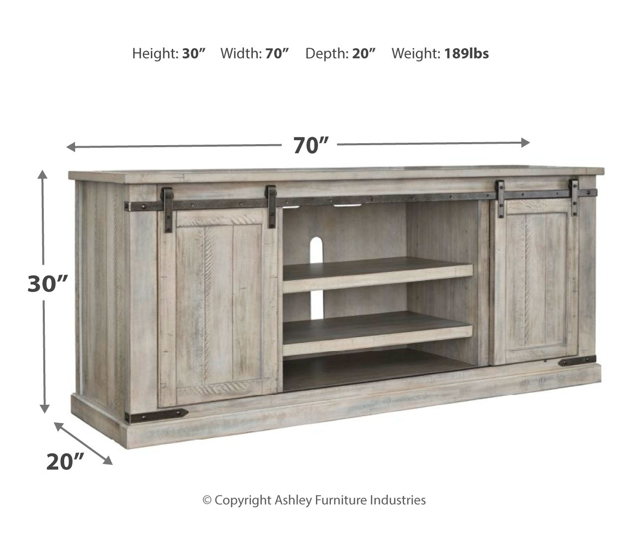 Carynhurst 70" TV Stand