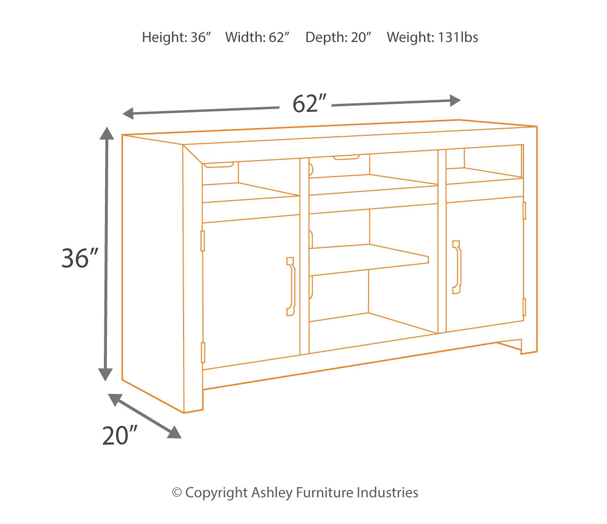 Sommerford 62" TV Stand