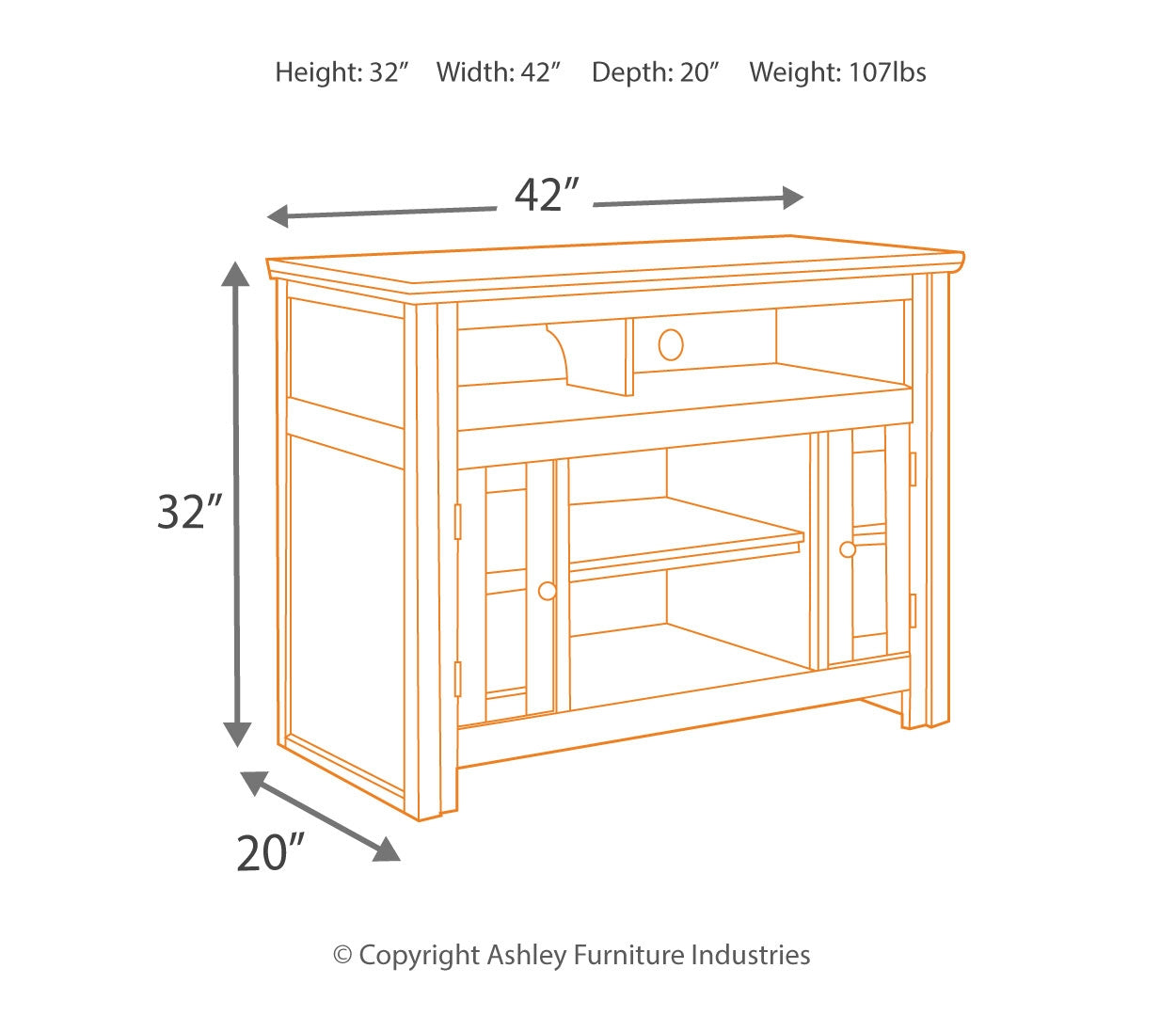 Harpan 42" TV Stand