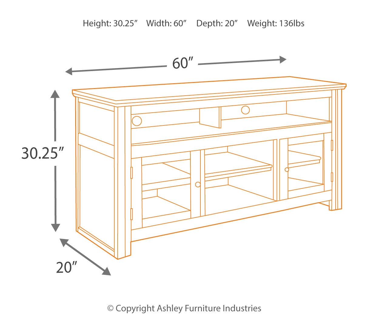 Harpan 60" TV Stand