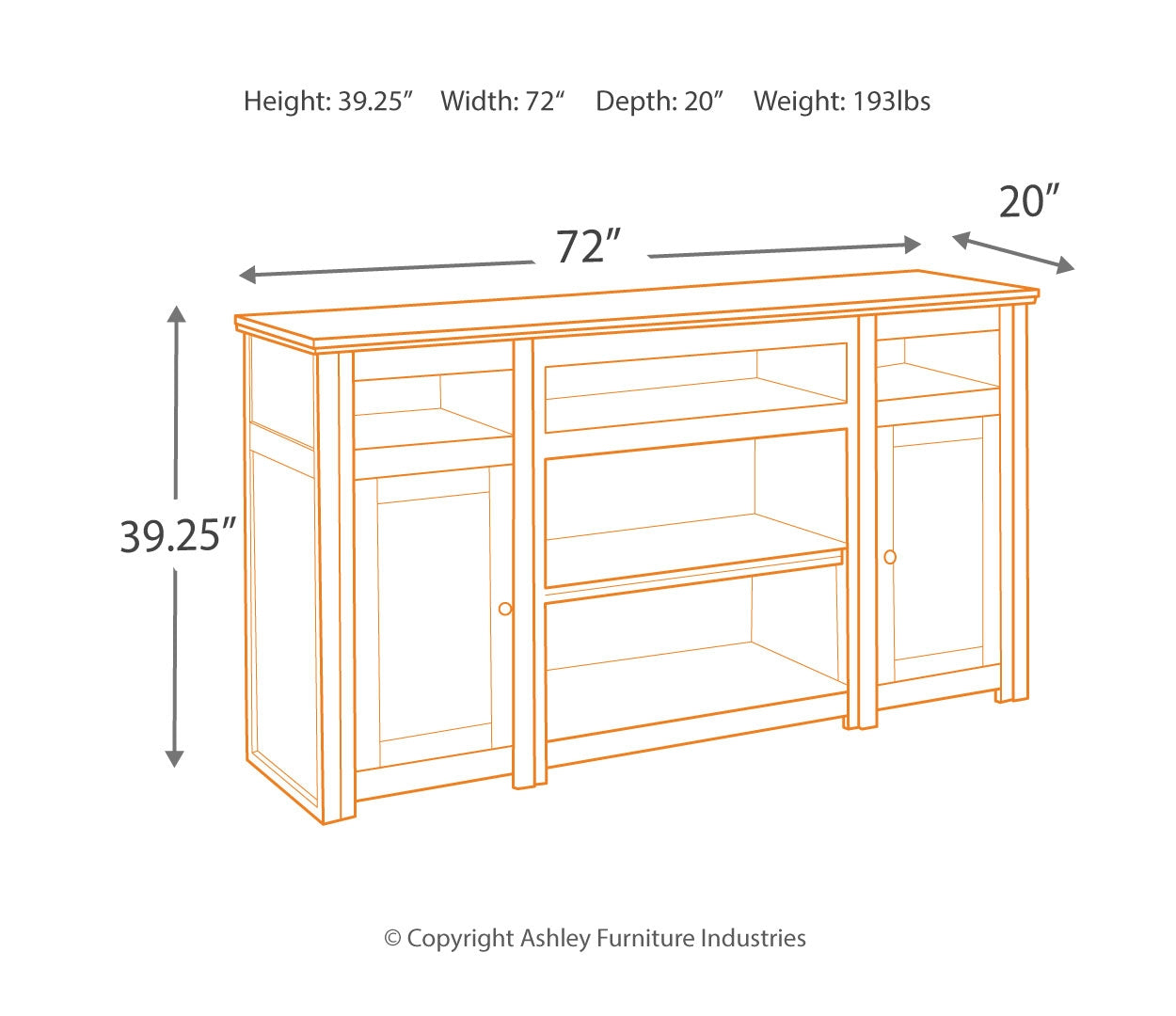 Harpan 72" TV Stand