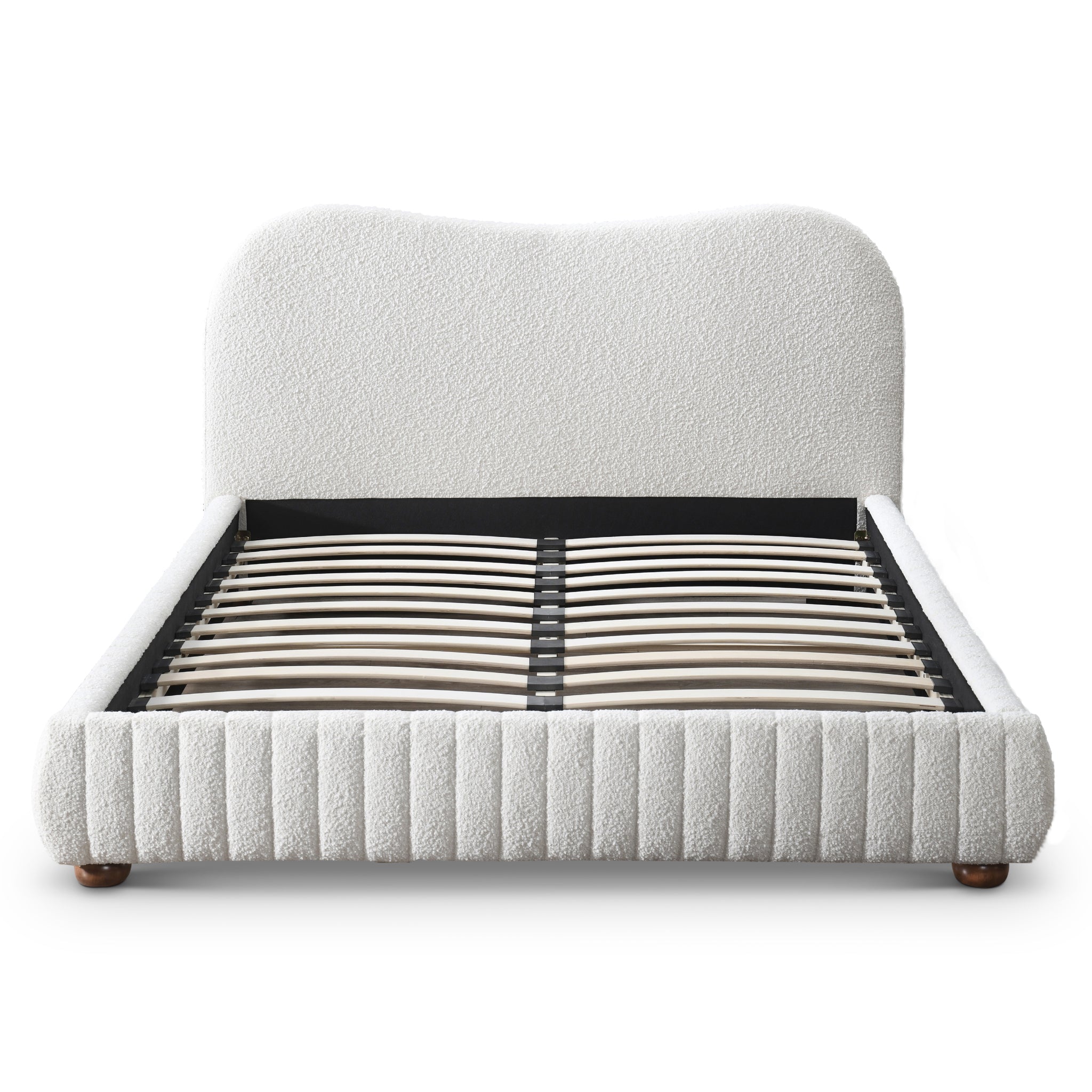 Nomad Queen Bed Cream Boucle