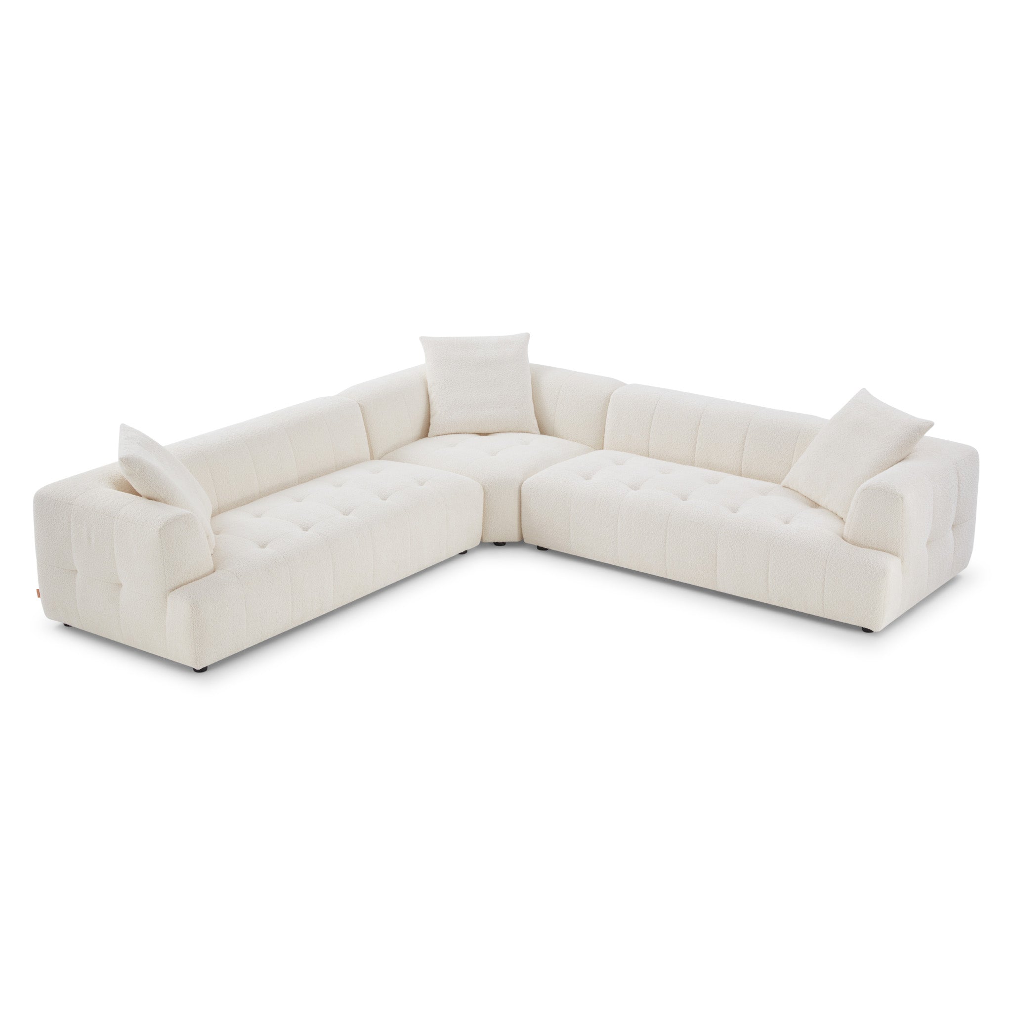 Wade Ivory Boucle Corner Sofa