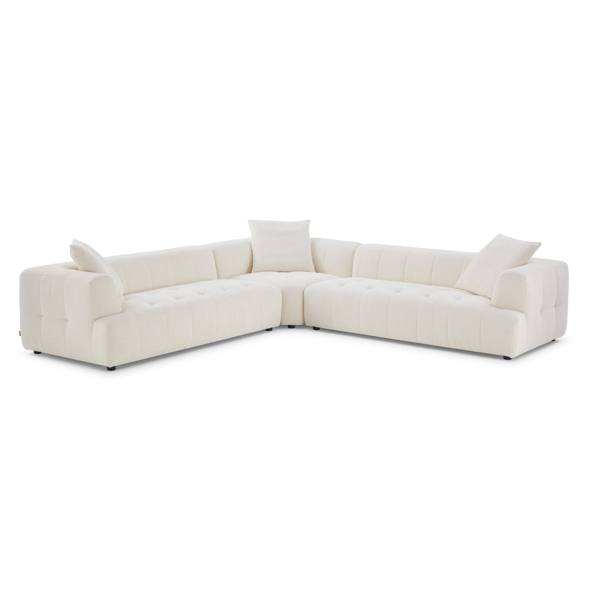 Wade Ivory Boucle Corner Sofa