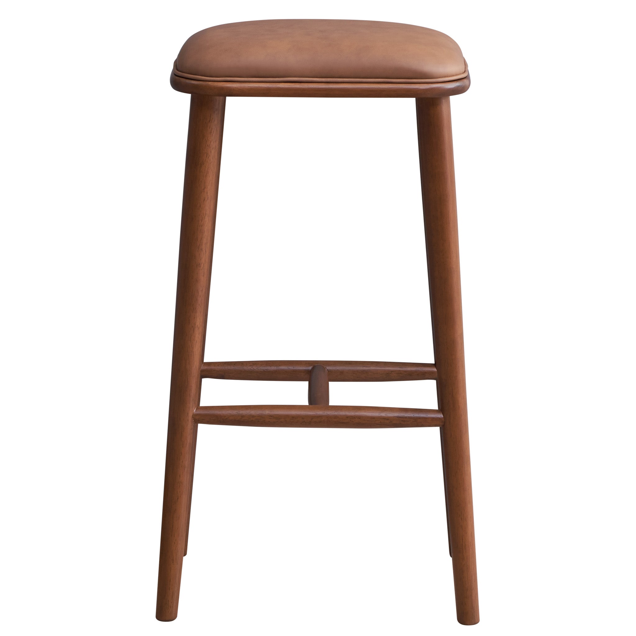 Westbury Vegan Tan Leather Bar Stool