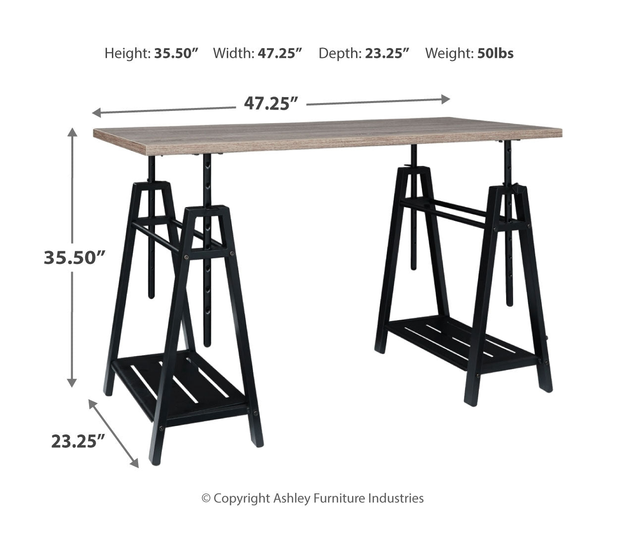 Irene Adjustable Height Desk