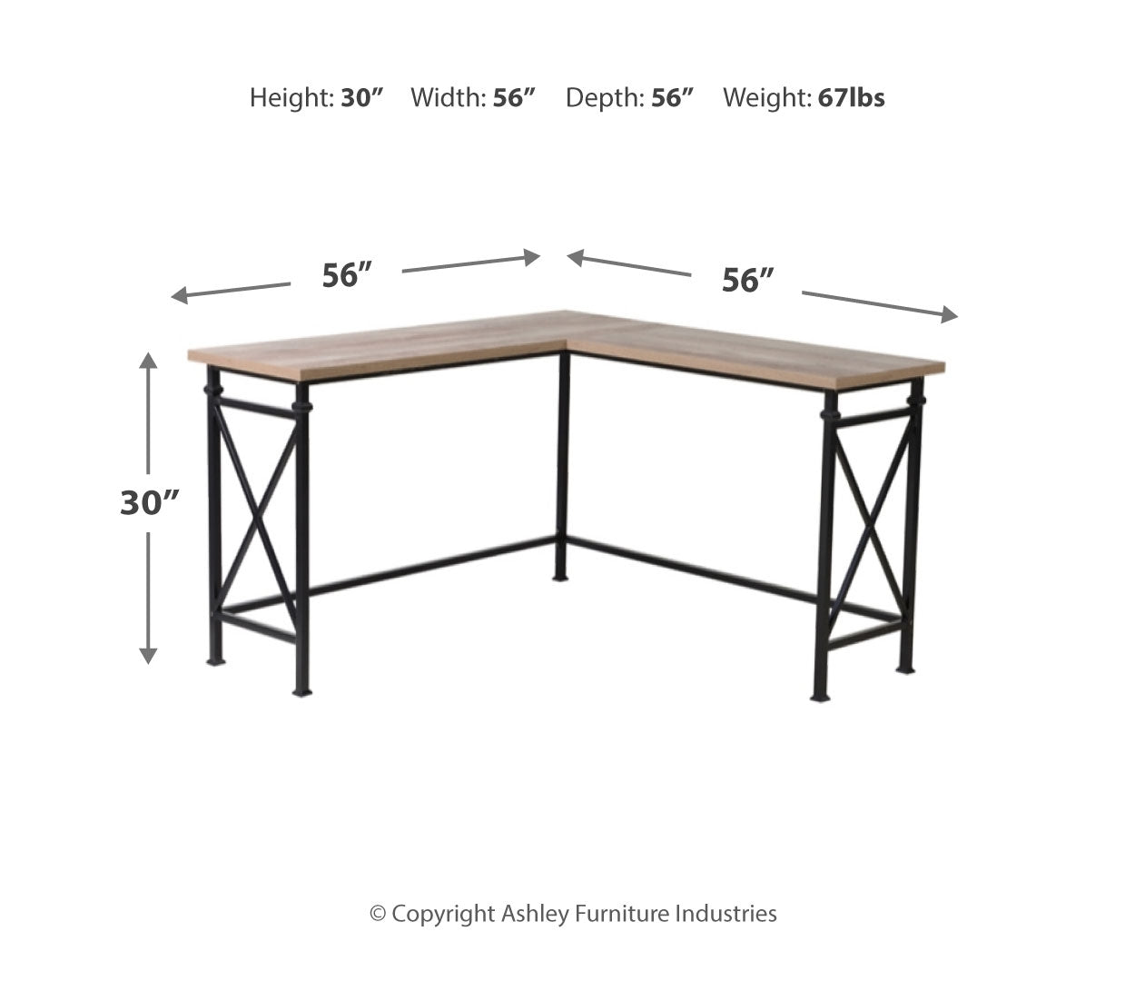 Jaeparli Home Office L-Desk