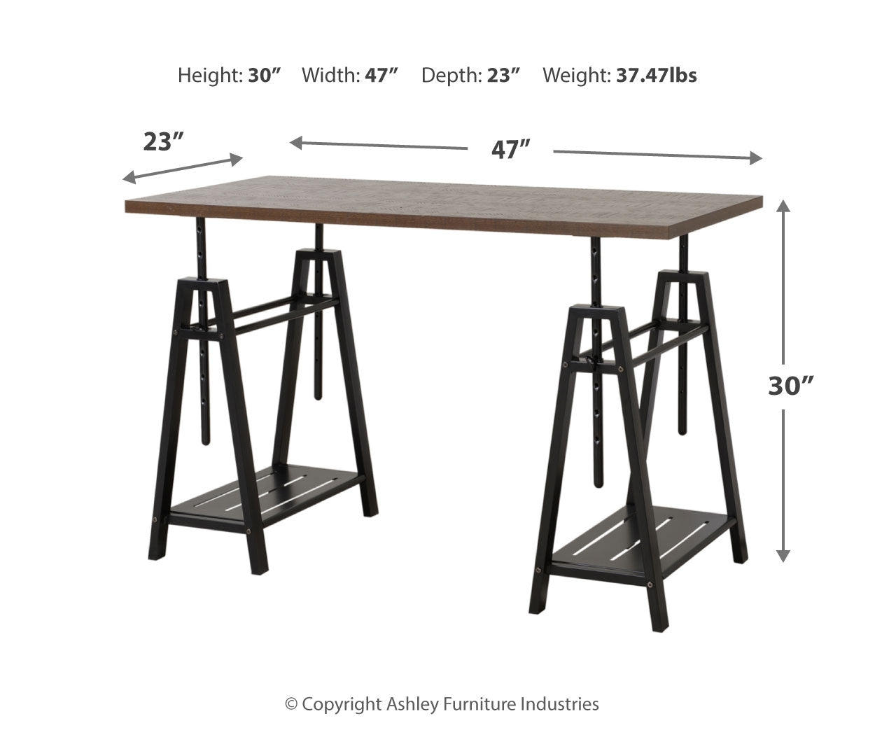 Irene Adjustable Height Desk