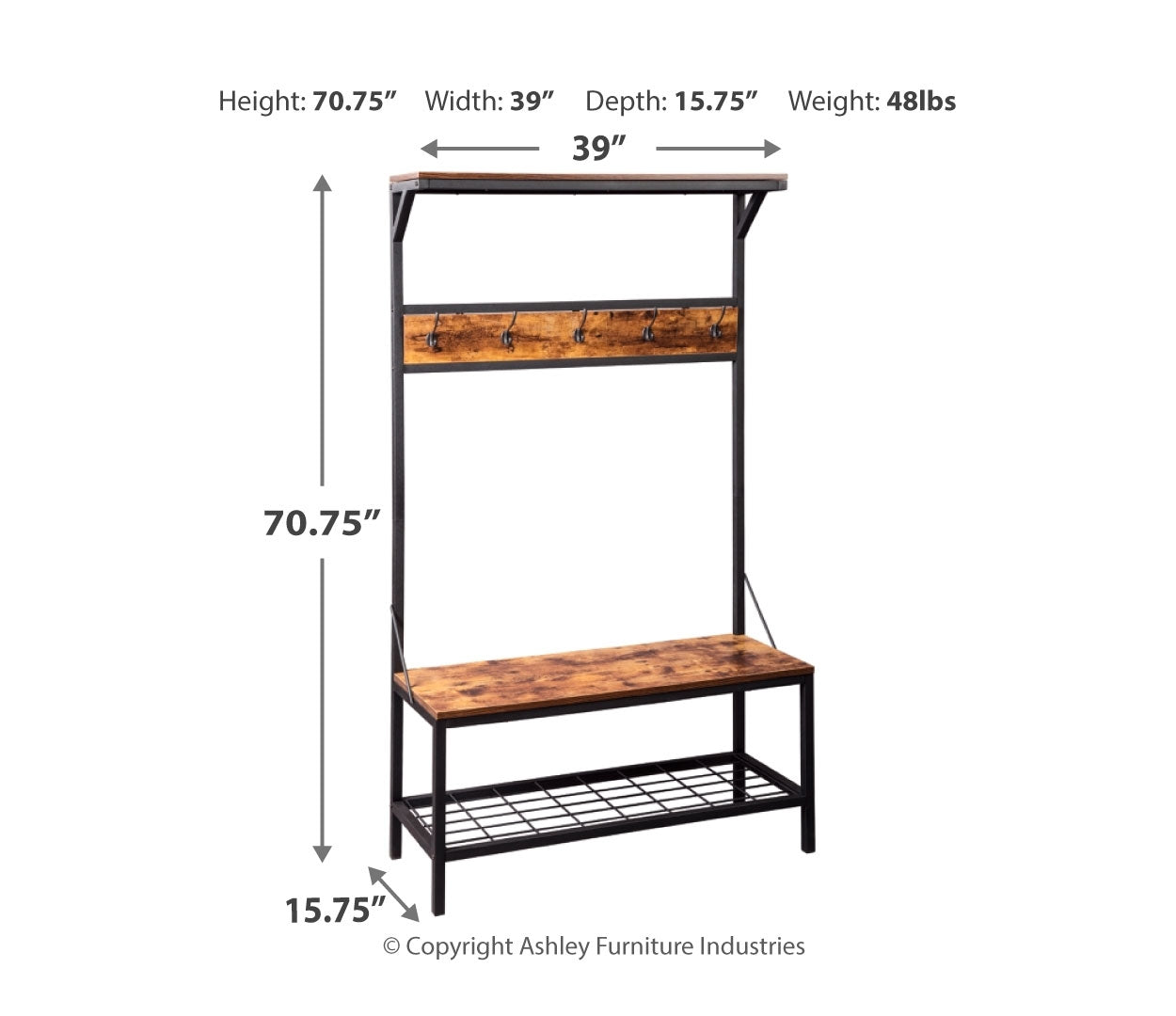 Bevinfield Hall Tree with Storage Bench