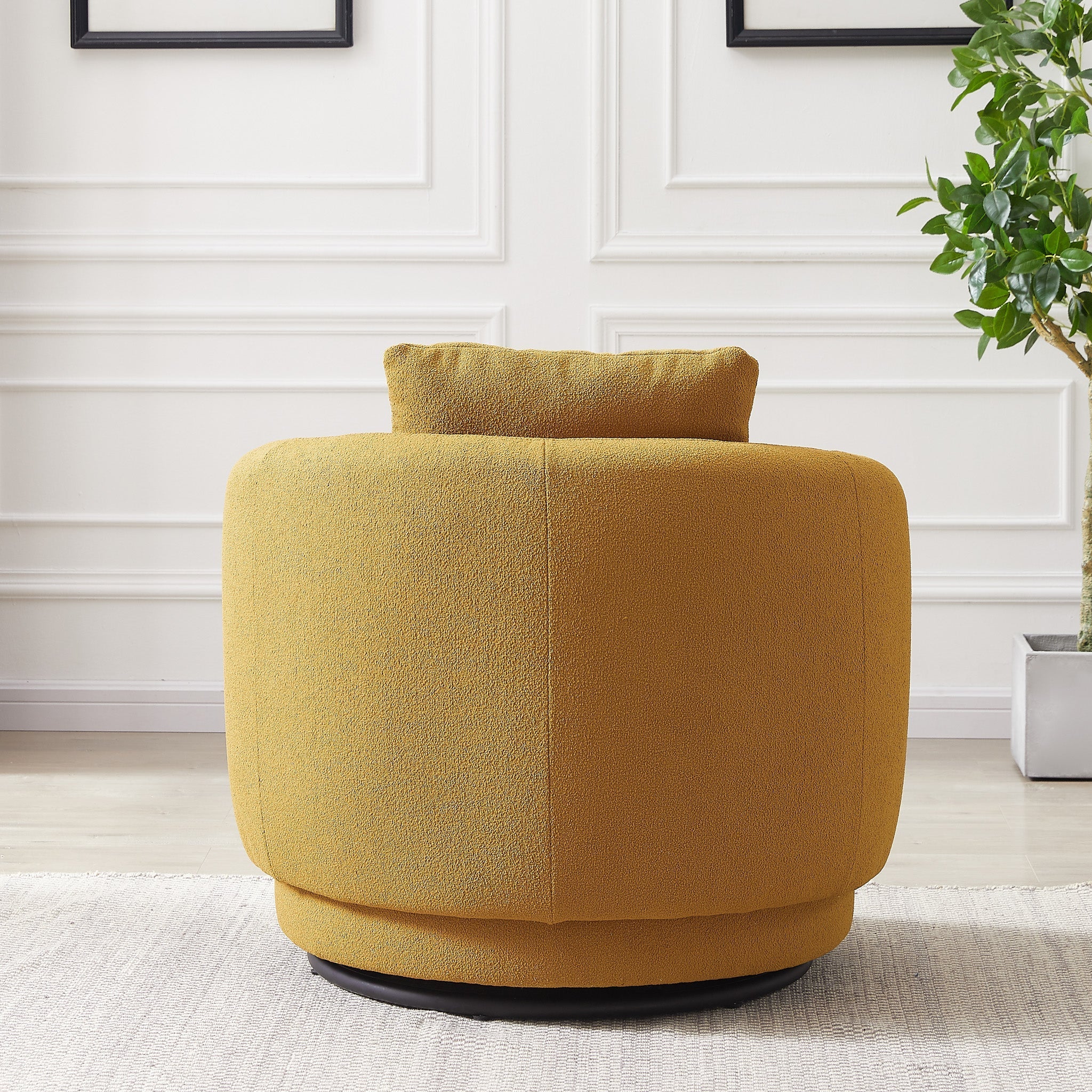 Perth Lounge Chair Gold Boucle