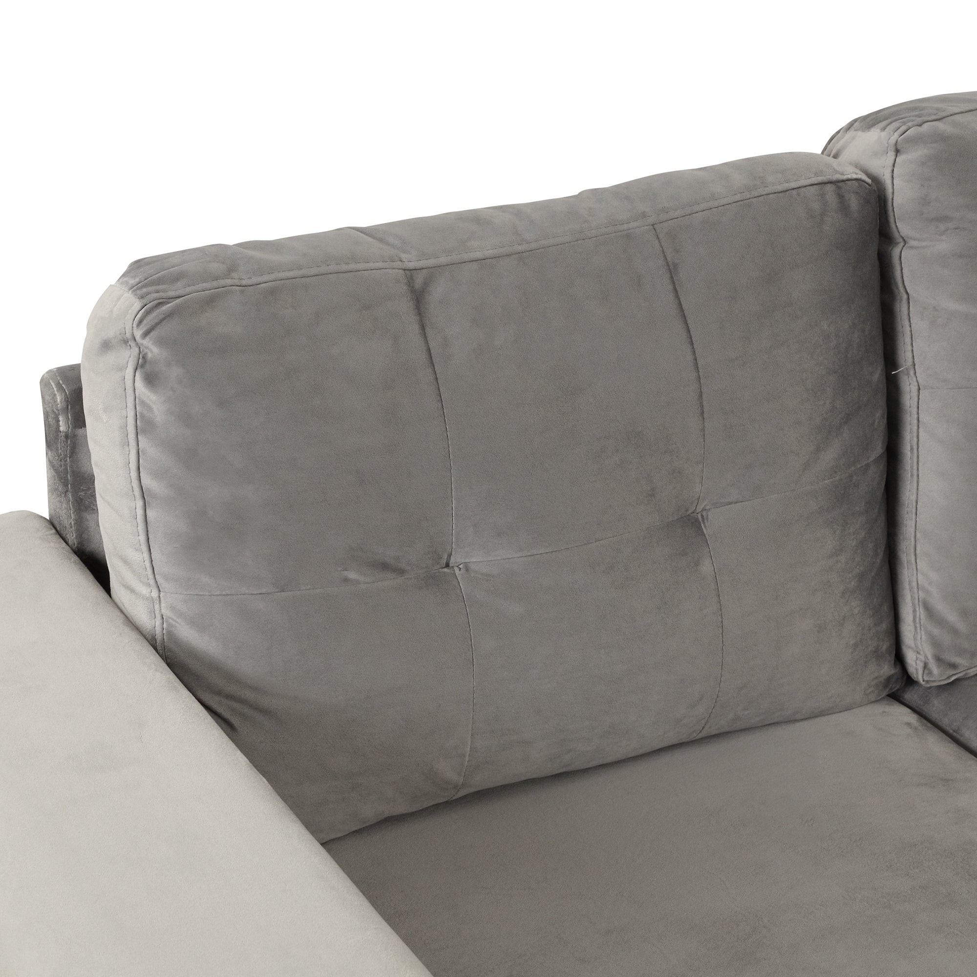 104.5" Modern Sectional Sofa with Storage Ottoman, L-Shape Couch with 2 Pillows and Cup Holder,Sectional Sofa with Reversible Chaise for Living Room,Gray