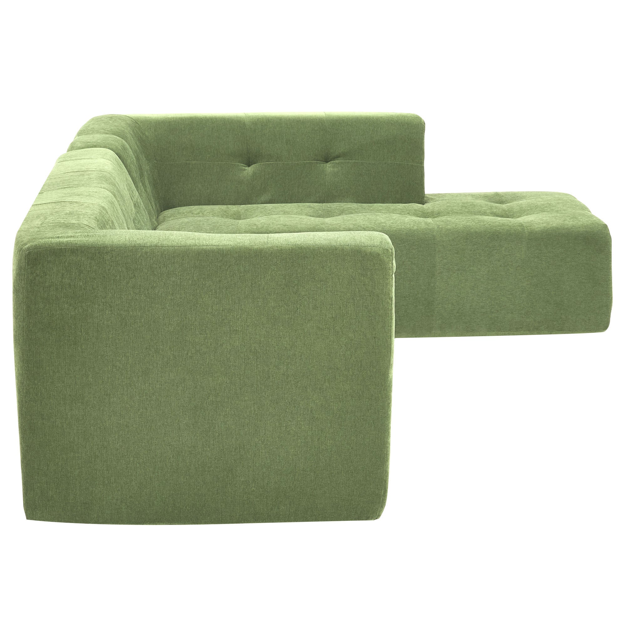 110.2*72.8" Modular Modular Combination Living Room Sofa Set, Modern Minimalist Sofa, Living Room Upholstered Sofa Bed, Bedroom, 2pcs Computer Free Combination, L-Shaped,Green