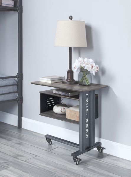 Pamperin Accent Table W/Wall Shelf