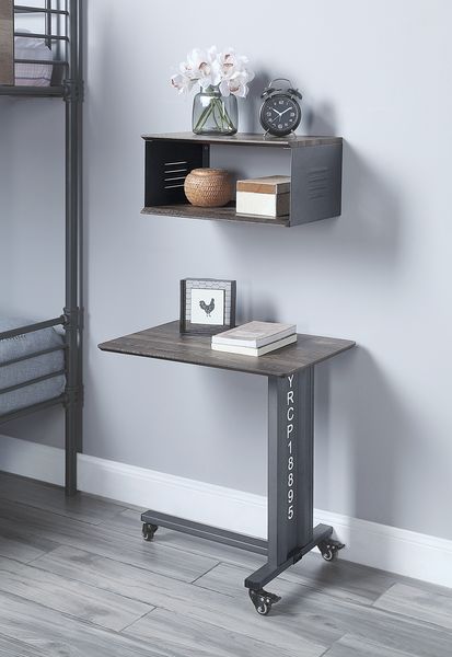 Pamperin Accent Table W/Wall Shelf