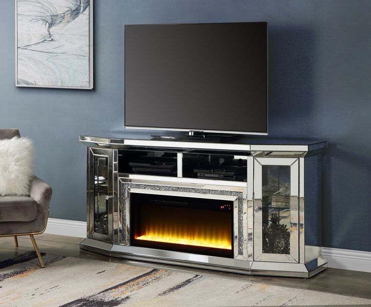 Aaronjames Tv Stand W/Fireplace & Led