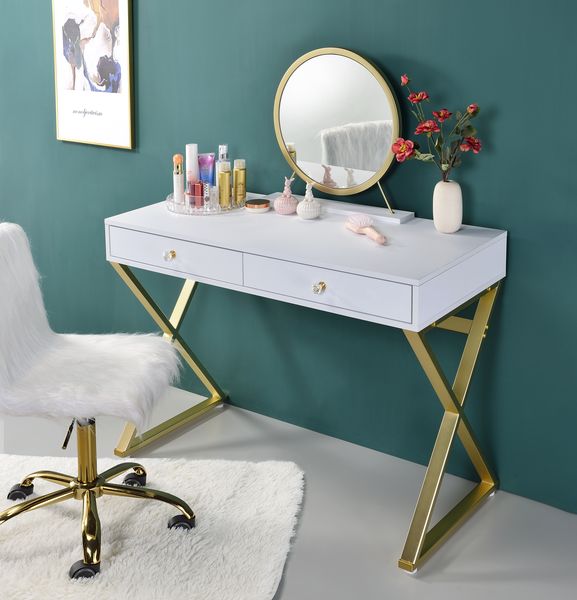 Waldport Vanity Desk W/Mirror & Jewelry Tray