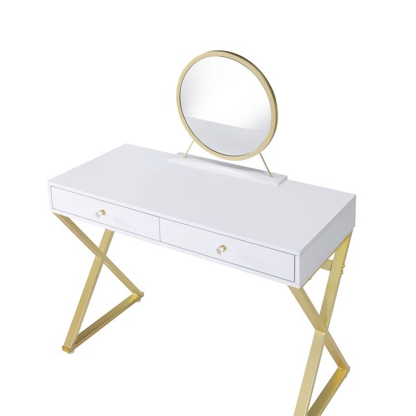 Waldport Vanity Desk W/Mirror & Jewelry Tray