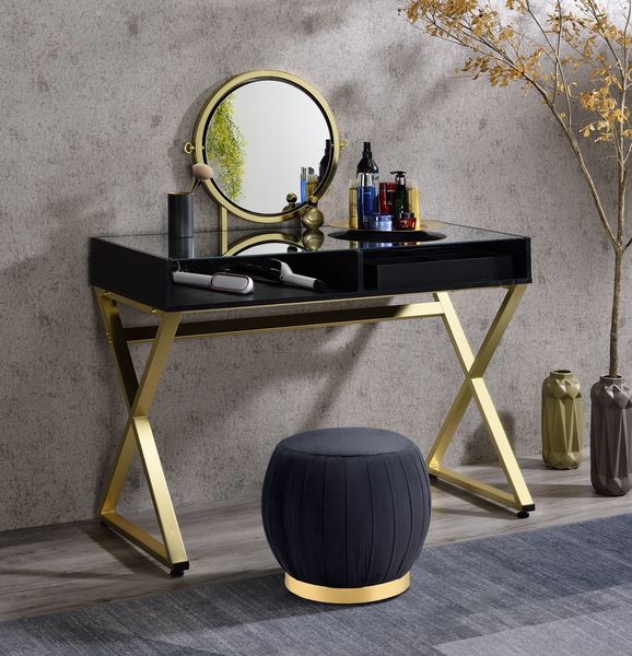 Adamjames Vanity Desk W/Mirror & Jewelry Tray