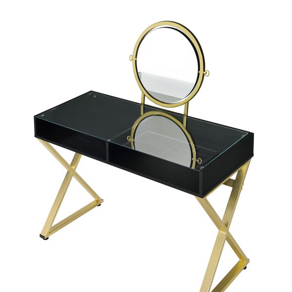 Adamjames Vanity Desk W/Mirror & Jewelry Tray