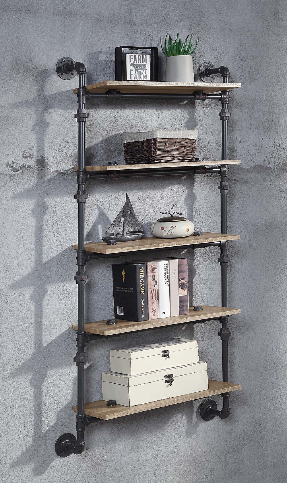 Cassopolis Wall Rack W/5 Shelves