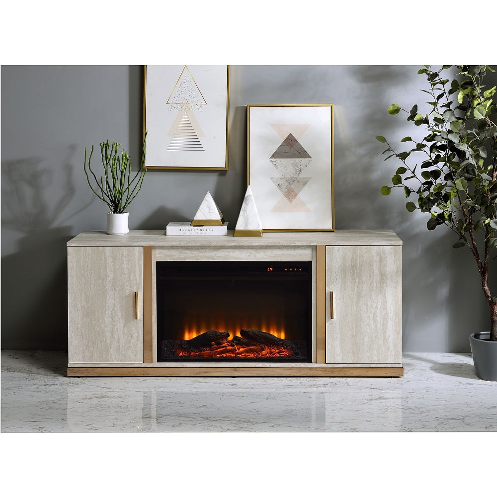 Premium Console Cabinet W/Fireplace