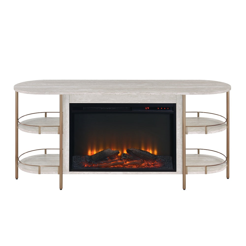 Hakimah Console Table W/Fireplace