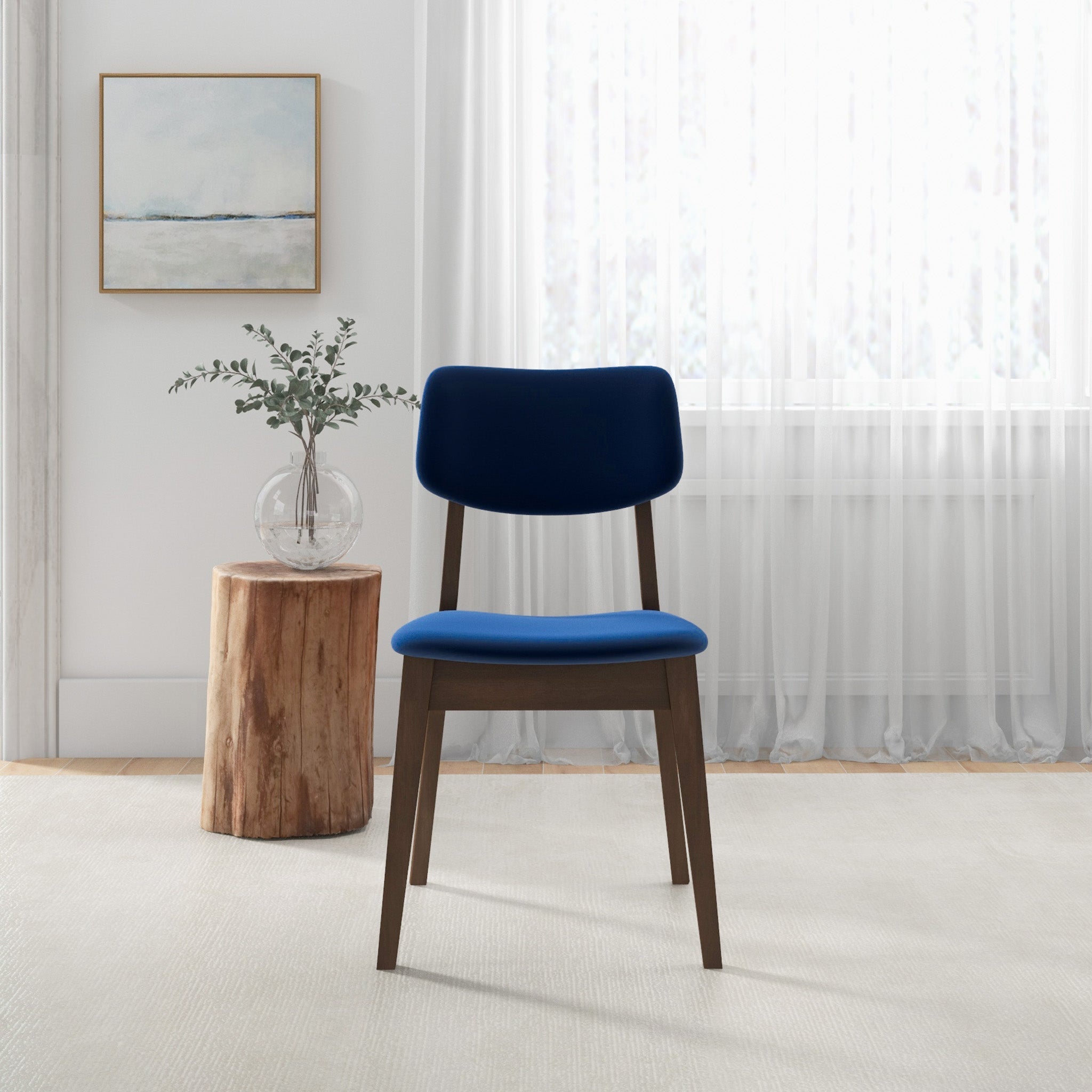 Abbott Blue Velvet Dining Chair