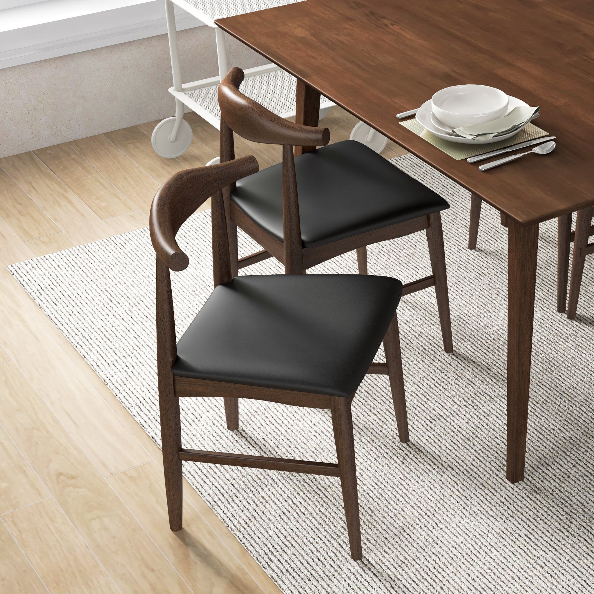 Winston Dining Chair Black Leather