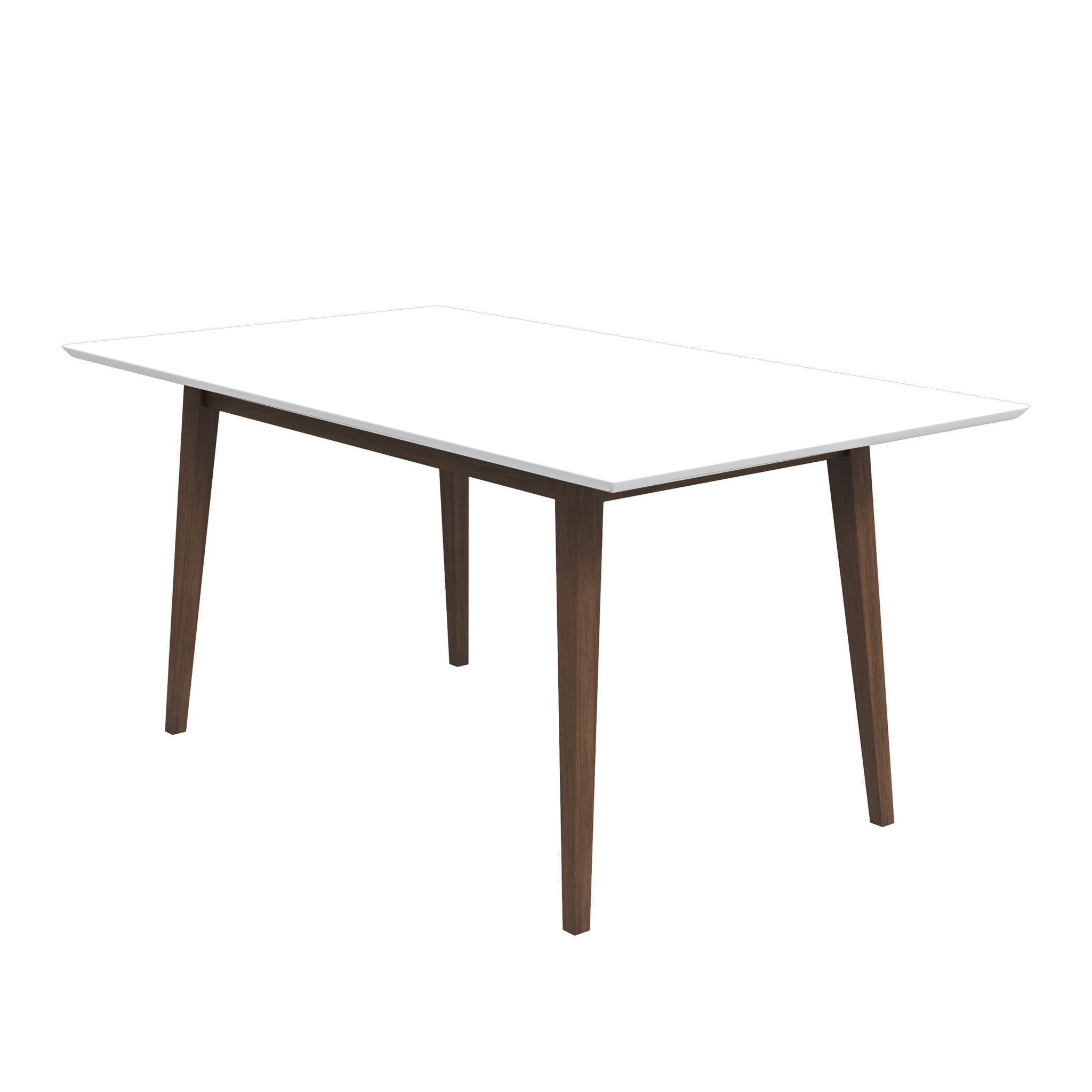 Adira White Top Walnut Large Dining Table