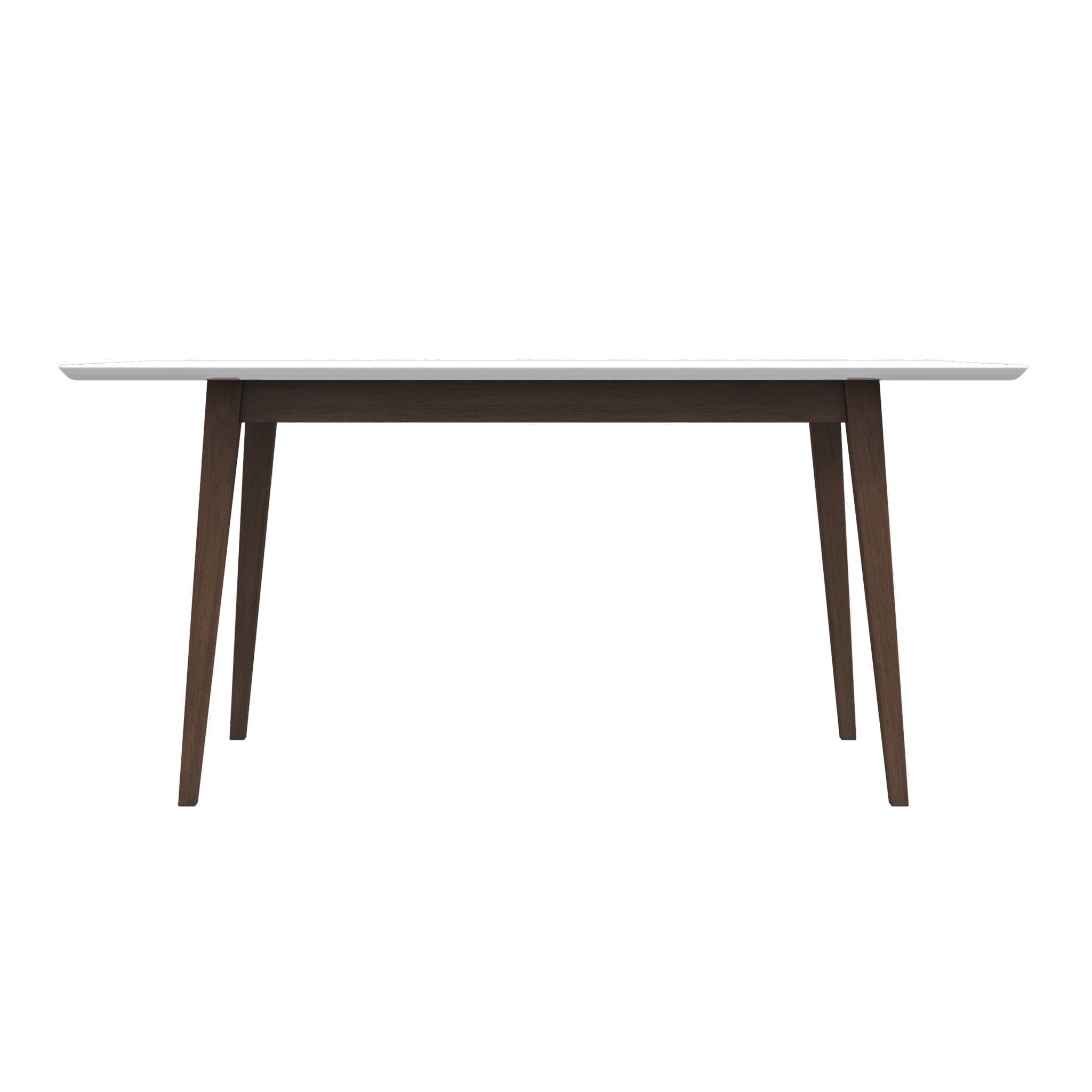 Adira White Top Walnut Large Dining Table