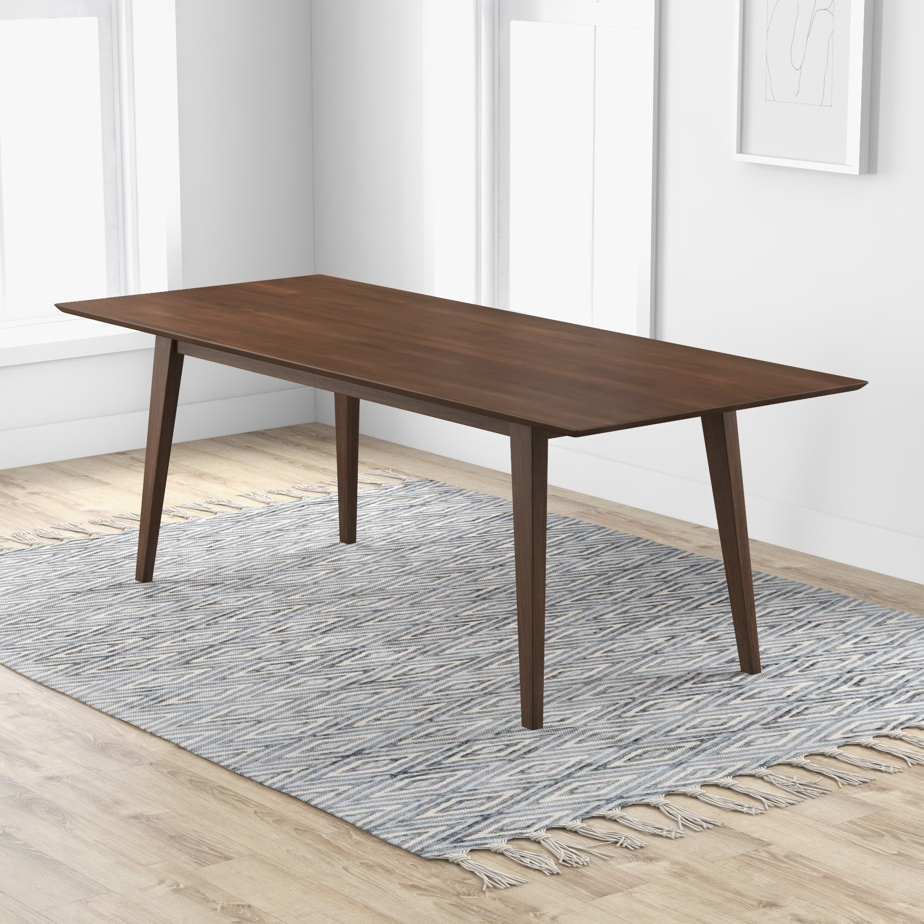 Adira Solid Wood Walnut XLarge Dining Table 6/8 Seater