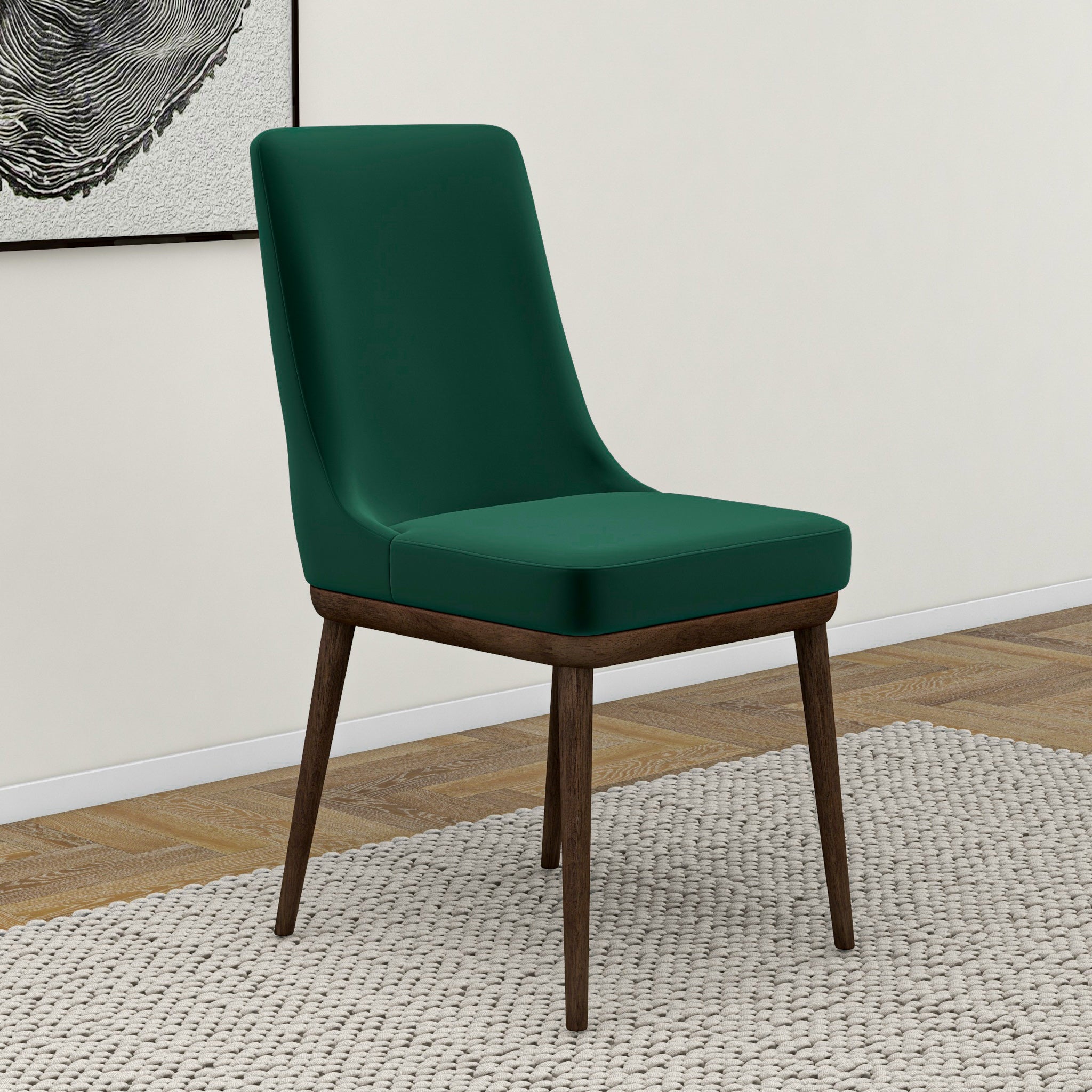 Brighton Dining Chair Emerald Green Velvet