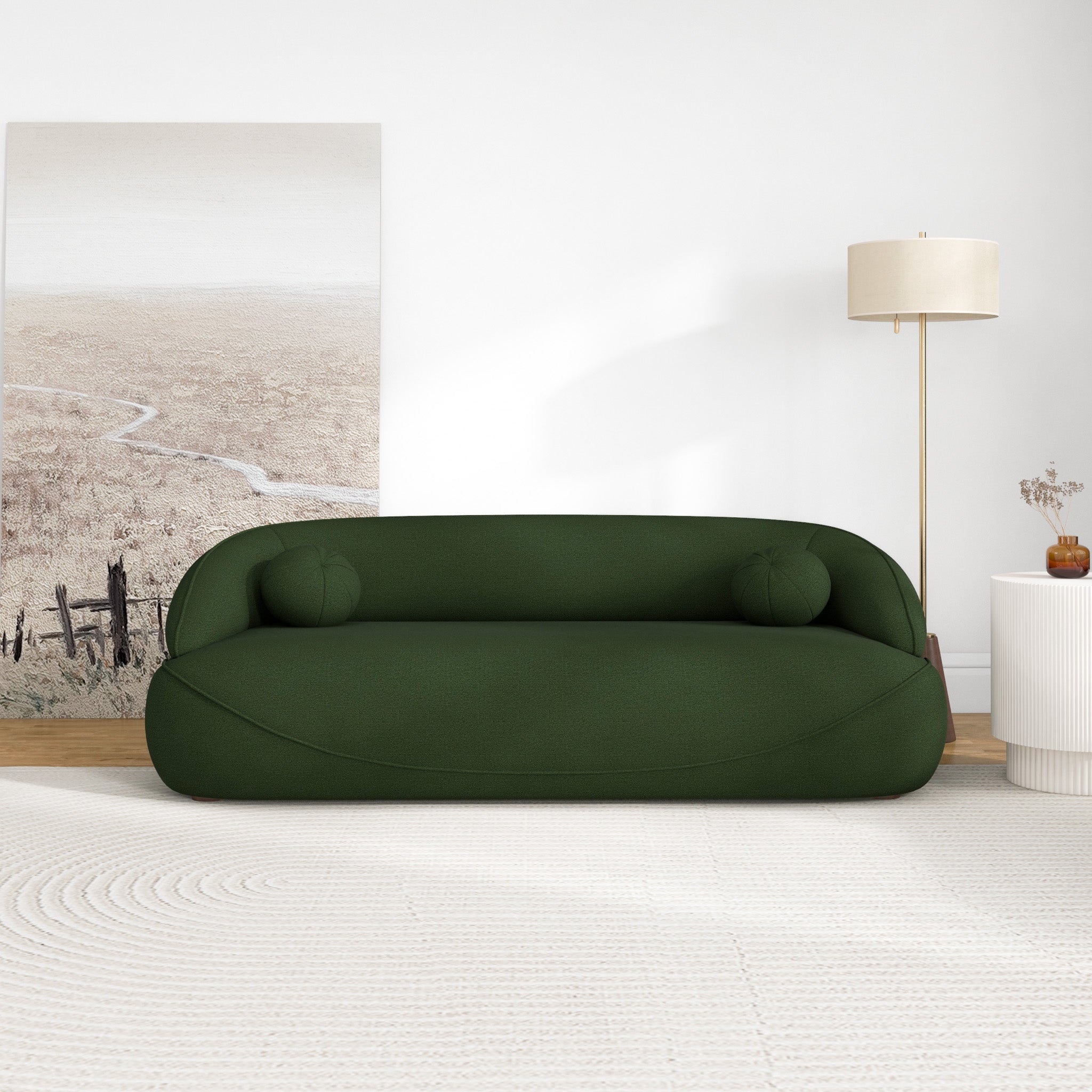 Brody Sofa Dark Green Boucle