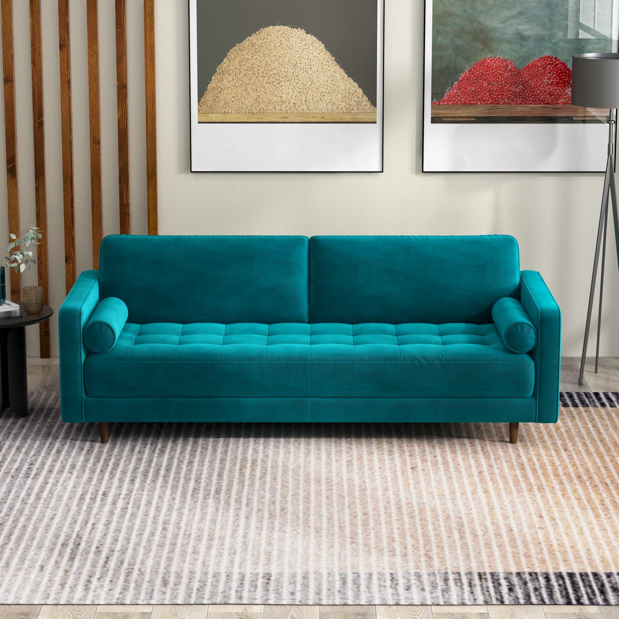 Daphne Sofa Teal Velvet