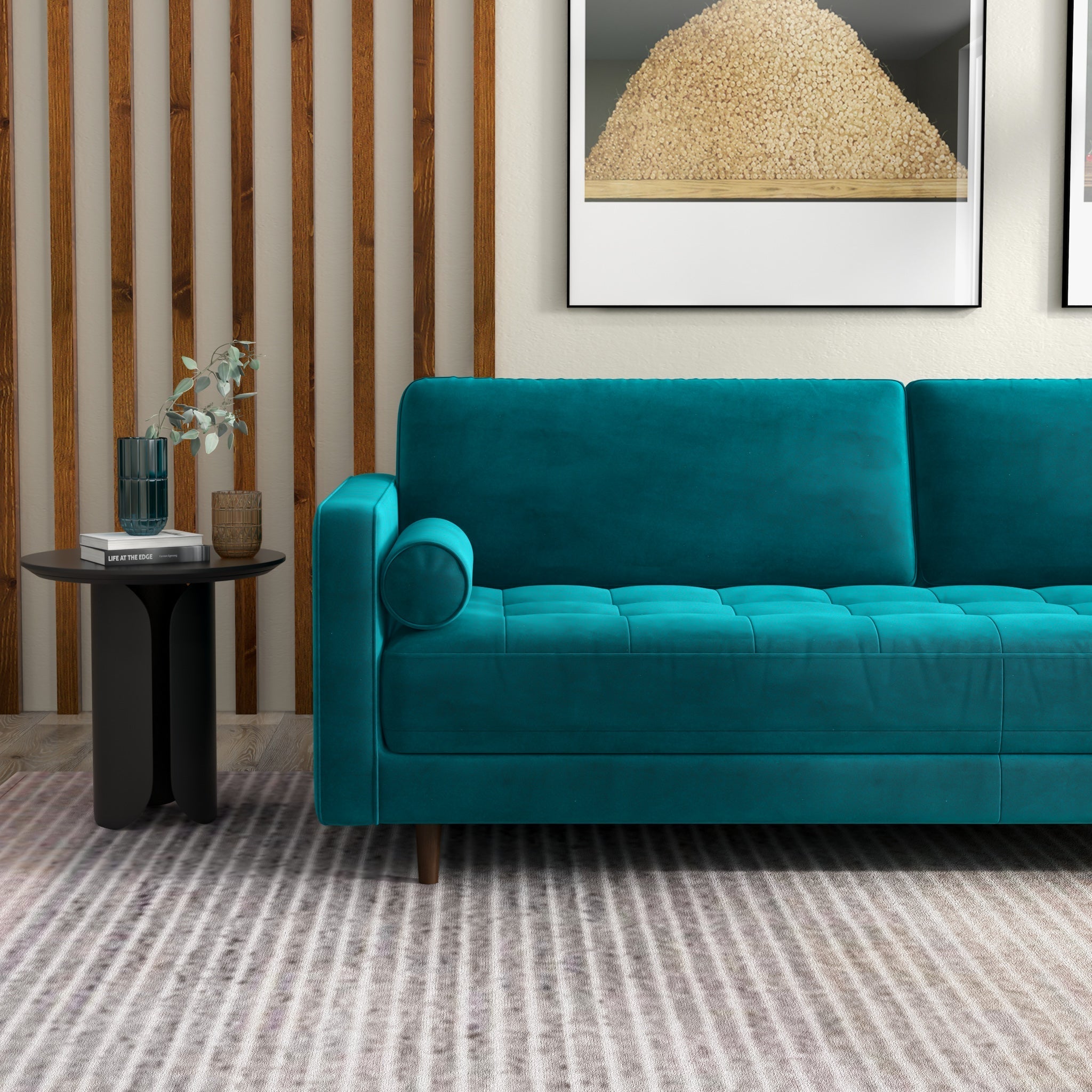 Daphne Sofa Teal Velvet