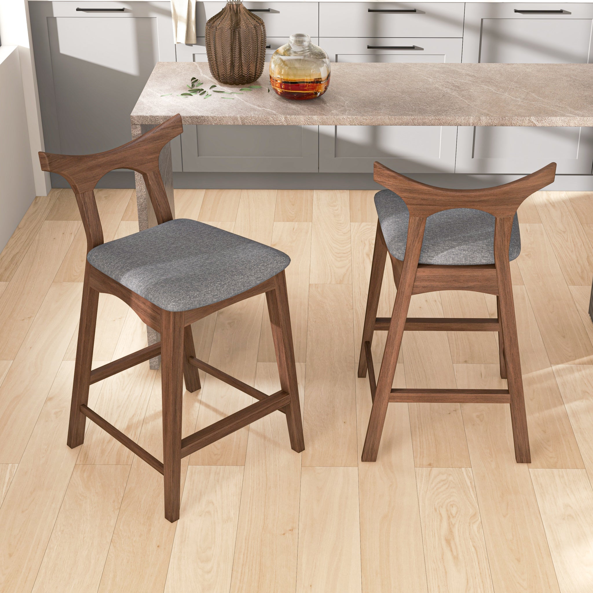 Dora Bar Stool 29" Dark Gray