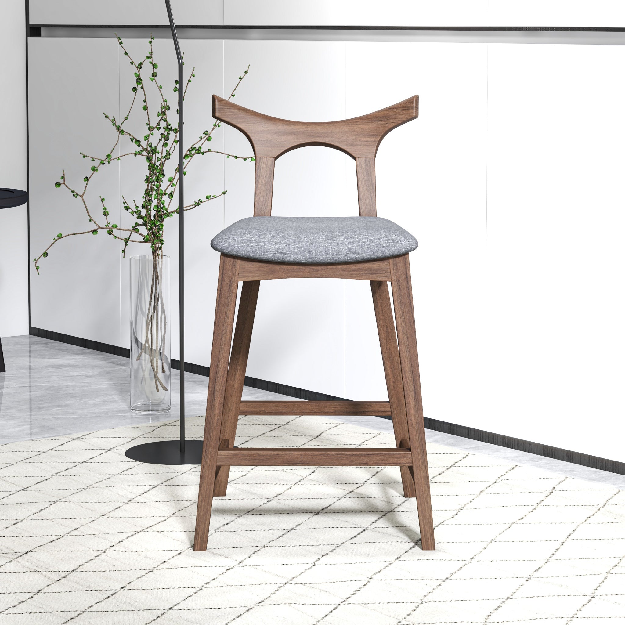 Dora Bar Stool 29" Dark Gray