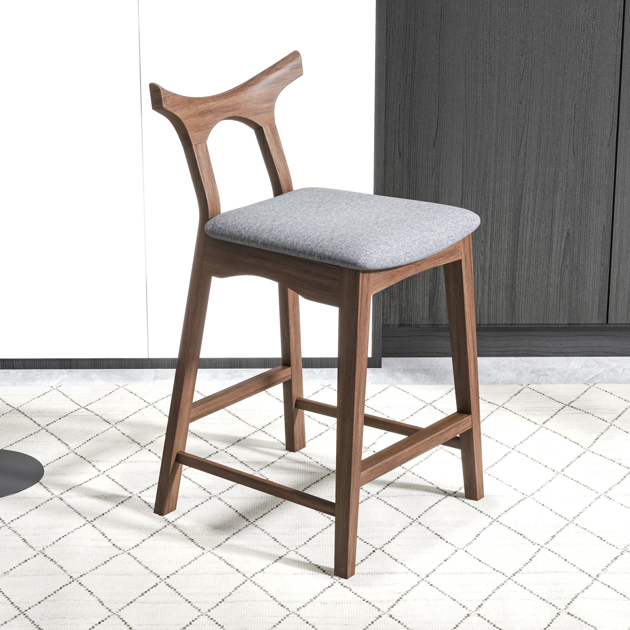 Dora Bar Stool 29" Dark Gray